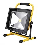 50W充電式LED投光器 広角 6000K 昼白色 フラッドライト 角度調整可 12V 24V ワークライト 防水作業灯