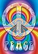 PEACE SYMBOL RAINBOW POSTER 24 X 36 SIGN NEW ART PP0809