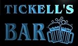 w111051-b TICKELL'S Name Home Bar Pub Beer Mugs Cheers Neon Light Sign