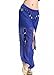 ZLTdream Women's Belly Dance Coins Lantern Pants Dark Blue One Size