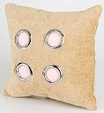 Tickled Pink Tan Pillow by Glenna Jean