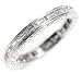 Baguette Shape Diamond Channel Set Full Circle Filigree Hand Engraved Platinum Wedding Band or Stacking Ring, Ring Size 4.25 (T.w 1.25)