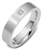 5.5mm contemporary diamond wedding band ring (0.10cts diamonds Platinum)