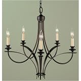 Murray Feiss F1888/5ORB Boulevard Five-Light Chandelier, Oil Rubbed Bronze with Five Candelabra Sockets