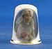 Porcelain China Collectable Thimble - Red Cross Nurse Knitting - Free Gift Box