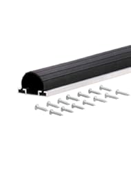 M-D Building Products 87643 9-Feet Universal Aluminum and Rubber Garage Door Bottom, Black