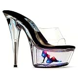 Ellie Shoes Women's 609-TRUCKGIRL 6' Pointed Stilletto Platform Mule w/Light Up Truckgirl