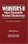 Webster's II New Riverside Pocket Dictionary