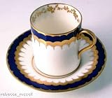 Review coalport  / c1900 cobalt blue Coalport coffee can & saucer 6143