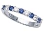 0.60 cttw Karina B(tm) Genuine Sapphire Band Size 5 LIFETIME WARRANTY