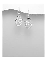 Heart Earrings In 92.5 Sterling Silver