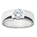 Platinum Semi-Bezel Engagement Ring Setting