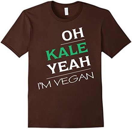 Men's Kale yeah Shirt for Women/Men Vegan Shirts Kale shirt Medium Brown