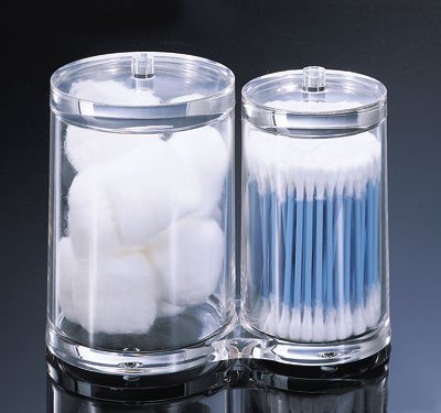 Cotton Ball/Swab Holder (Clear) (5-7/8 x 3-1/8 x 4-7/8)