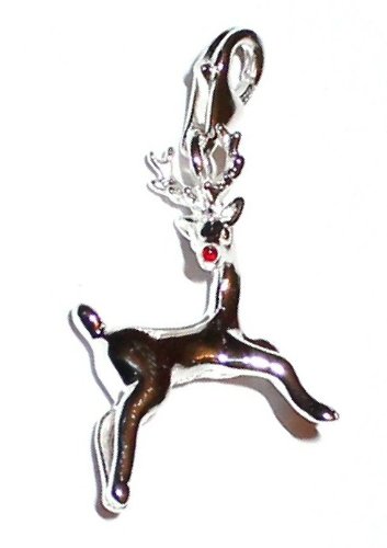 Charm Anhänger Hirsch Rentier Rudi 925 Silber
