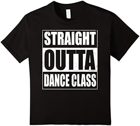 Kids Funny Dance Shirt Straight Outta Dance Class 8 Black