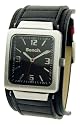 Bench Gents Three Hand Quartz Analogue & Antique Silver Case Black Strap Watch