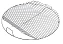 Hinged Cooking Grate for Charcoal Grills, 18.5"