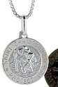 Sterling Silver St. Christopher Medal 11/16" (15 mm) Round.