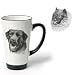 Porcelain Funnel Cup with Keeshond (6 inch, Black and white)