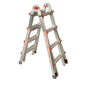 Little Giant 10102LGW 300-Pound Duty Rating Ladder System with Work Platform, 17-Foot