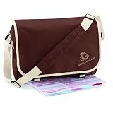 Produkt-Bild: Messenger Bag / Schultertasche in trendigen Farben, ideal f&uuml;r Schule, B&uuml;ro und Freizeit mit apartem Gecko Druck