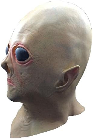Doncielo Realistic UFO Alien Head Mask Latex Creepy Costume Party Cosplay