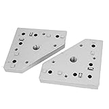 uxcell　キャスターホイール固定プレート　アセンブリラインフィッティング　エンドプレート　2個