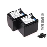 キヤノン BP-819/BP-819D 互換バッテリー ２個セット★★充電器付き★★ HFM41, HFS21... ◆残量表示＆純正充電器対応◆バッテリー寿命の説明書＆取扱説明書付き