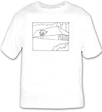 T-shirt with "black and white", dwelling, Latvia, trees, Europe, vegetation, landscape, home, farm, house Large White