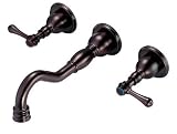 Danze D136557RB Opulence Double-Handle Wall Mount Lavatory Faucet, Oil Rubbed Bronze