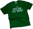 "Kiss Me I'm Irish" Shamrock -- St. Patricks Day Distressed Print Adult T-Shirt