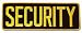Security Uniforms | Security Guard Uniforms - SECURITY Large Uniform Jacket Back Patch 11" x 4" with 3" High GOLD letters on BLACK Background