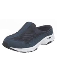 Easy Spirit Womens Traveltime Slip-On Athletic Mule,Navy/White,8.5 Ww US