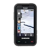 Samsung Eternity A867 Black Silicon Skin Case+Screen Protector