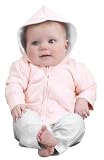 Infant Full Zip Hooded Sweatshirt, Color: Light Pink/White, Size: 18 Months