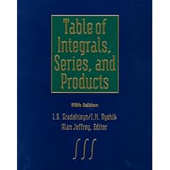 Table of Integrals, Series, and Products (Gebundene Ausgabe)