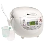 Zojirushi NS-ZCC10 5-1/2-Cup Neuro Fuzzy Rice Cooker and Warmer, Premium White