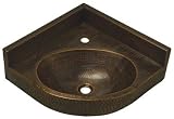 World Imports Belle Foret C18ORB Corner Lavatory Sink, Oil Rubbed Bronze