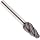 PFERD Tree Carbide Bur, Clog-Resistant, AlTiN Finish, Single Cut, Radius End