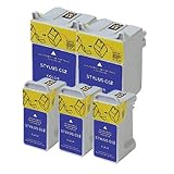  : Epson Compatible (5)-Pack 3-Black and 2-Color (3-T040/2-T041) Ink Cartridges for Epson Stylus CX3200, C62