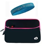 Black-Pink Glove Case for Barnes and Nobles Nook eReader + Wristband