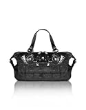 Francesco Biasia Dahlia - Patent Leather and Ponyskin Satchel Bag Black