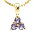 14K Yellow Gold Tanzanite Pendant