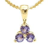 14K Yellow Gold Tanzanite Pendant