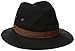 Dorfman Pacific Men's One-Piece Canvas Faux Leather-Trim Safari Hat,Black,X-Large