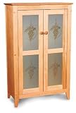 Grapevine Frosted Tempered Double Glass Door Cabinet by Catskill Craftsmen Inc.