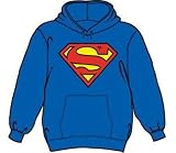 Superman - Classic Logo - Adult Royal Hooded Sweatshirt - For Men