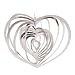 Windspiel Herz, Metall silber