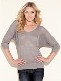 GUESS Allie Three-Quarter Sleeve V-Neck Sweate